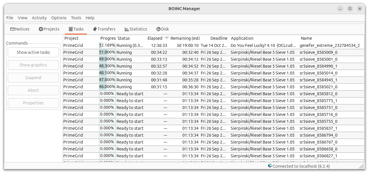 Same projects in a GUI window
